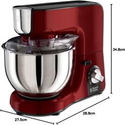 Keukenmachine - Mixer Deegmachine - Bakken en Koken - Planetair Rondsysteem - 5 Liter Kom - Rood — thumbnail 2