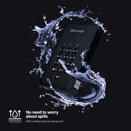 Externe SSD - Draagbare Harde Schijf - Veilig Data Opslaan - Hardware Versleuteling - 256 GB - Zwart — thumbnail 2