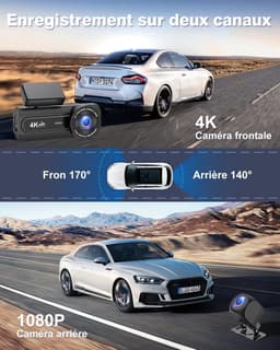 Dash Cam - Autocamera Rijcamera - Veilig Rijden - 4K en 1080P - 1 stuk - Zwart — thumbnail 2