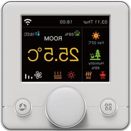Slimme Wifi Thermostaat - Klimaatregelaar - Comfort Verhogend - 4-buis Systeem Ondersteuning - 8.6 x 8.6 cm - Wit — thumbnail 1