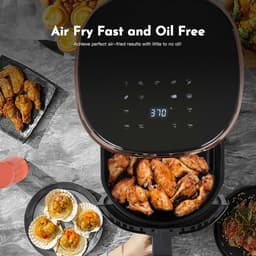 Compacte Airfryer - Heteluchtfriteuse - Gezond Koken - 9-in-1 Functies - 36 Liter - Zwart — thumbnail 4