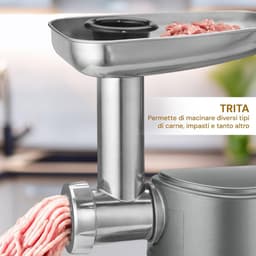 Planetaire Mixer - Keukenmachine Kneedmachine - Bakken en Koken - 12 Snelheden Timer - 62 Liter - Grijs — thumbnail 4