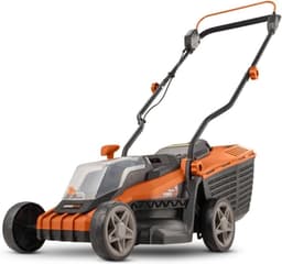 Accu Grasmaaier - Elektrische Machine - Gazon Onderhoud - Borstelloze Motor - 340 mm Werkbreedte - Oranje — thumbnail 1