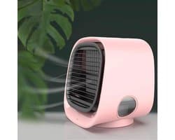 Draagbare luchtkoeler - Mini USB draagbare airconditioner - Compacte koelunit - Stille werking - IJskristal - 3 instelbare snelheden - Voor slaapkamer, kantoor, auto