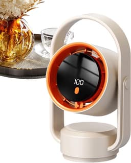 5-standen persoonlijke nachtventilator, werkt op een 1800mAh-batterij, geschikt voor mannen, studenten, reizigers, thuis, appartement, studeerkamer, slaapkamer, woonkamer, studentenkamer, kantoor, op reis en tijdens het kamperen. — thumbnail 1