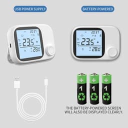 Slimme Thermostaat - Temperatuurregelaar - Comfort Binnenshuis - App en Stem Bediening - 8.6 x 8.7 x 3 cm - Wit — thumbnail 5