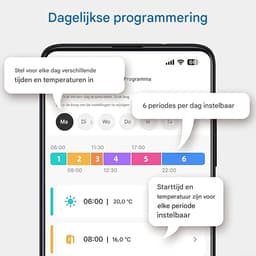 Thermostaat Huis - Temperatuurregelaar Slim - Klimaatregeling Thuis - Touchscreen Spraakbediening - 14 x 8.1 x 2 cm - Zwart Wit — thumbnail 4