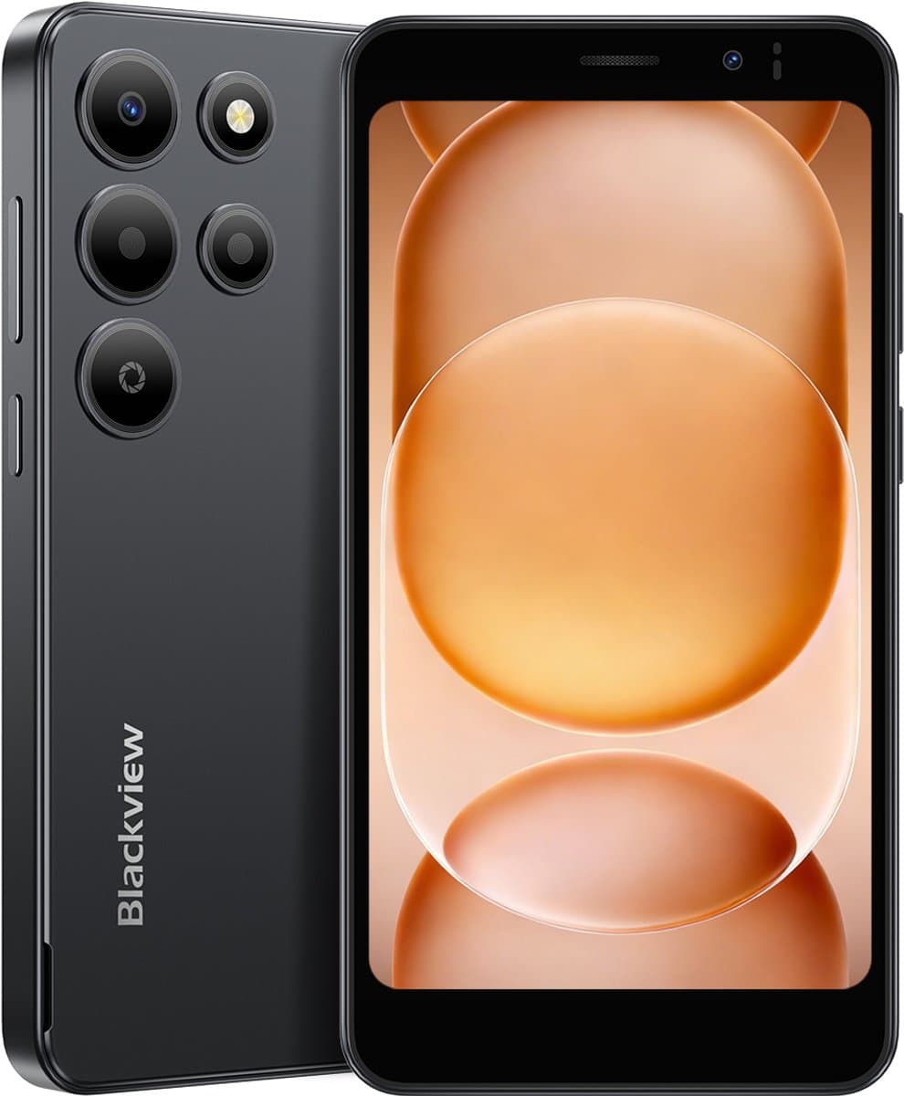 Blackview WAVE 2C Smartphone - 5 Inch palmtelefoon - 32GB ROM - 3000 mAh - Android 16 Go - Gezichtsherkenning - GPS - Universele 3,5 mm audio-aansluiting - Zwart — afbeelding 1