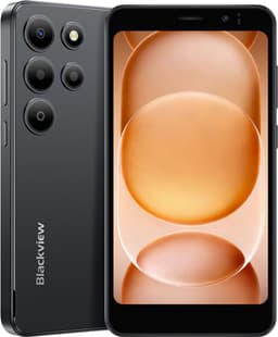 Blackview WAVE 2C Smartphone - 5 Inch palmtelefoon - 32GB ROM - 3000 mAh - Android 16 Go - Gezichtsherkenning - GPS - Universele 3,5 mm audio-aansluiting - Zwart — thumbnail 1