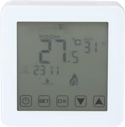 Digitale Thermostaat - Kamertemperatuur Regelaar - Energie Besparen - Programmeerbaar LCD Scherm - 86x86x27mm - Wit — thumbnail 1