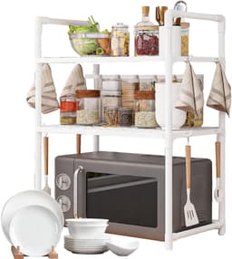 Magnetron Standaard - Keukenrek - Keuken Organiseren - In Hoogte Verstelbaar - 29 cm Breed - Wit — thumbnail 5