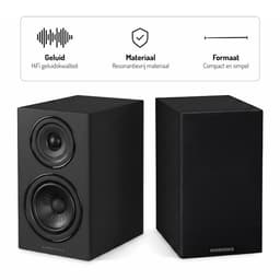Wharfedale Diamond 12.1i Boekenplank Speakers – Stereo Hifi Set – 2-weg Luidsprekers – Compact Formaat – Passieve Speakers – Zwart — thumbnail 2