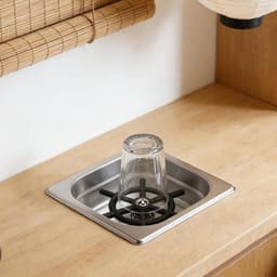 Automatische Cup Washer - Glazen Spoeler - Snel Glazen Reinigen - Ruimtebesparend Ontwerp - 17.5 cm Lengte - Zilver — thumbnail 3