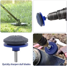 SnelShoppen - Lawn Mower Blunt Blade Sharpener voor Elektrische Handboor, Tuingereedschap, Hoogwaardige Corundum, Inclusief Mescompensator, Pack van 5 — thumbnail 2