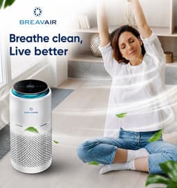 Luchtreiniger / Air Purifier – HEPA H13 – Koolstoffilter – Filtert tot 99,97% van fijne deeltjes – CADR 330 m³/u – Tot 40 m² – Tegen Pollen, Stof, Rook & Geuren – Bij Allergieën & Hooikoorts – WiFi/App — thumbnail 2