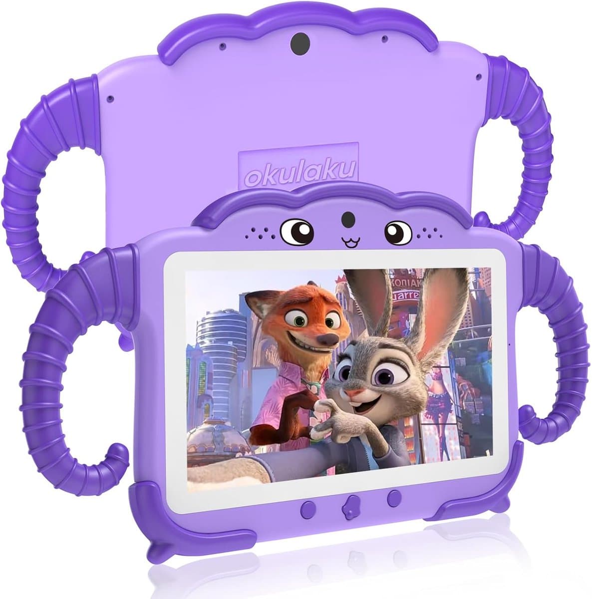SnelShoppen - Kinder Tablet 7 Inch - Android Kindertablet met Hoes - 2 GB RAM + 32 GB Opslag - Kindbeveiliging en GMS Gecertificeerd - Dual WiFi en Ca — afbeelding 1