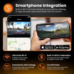 SnelShoppen - Road Angel Halo Spark Dashcam Auto Camera - 1080p HD Dashcam voor Auto - Afleidingsvrij Design - Veiligheid, Verkeersopnames, Nachtzicht — thumbnail 3