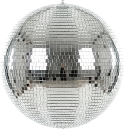 KIMU® Discobal met Motor Ø 50 cm Professioneel - Discobol Groot Zilver Spiegeltjes 10x10mm - Spiegelbol Disco Bal Bol - Feest Feestje Discolamp Decoratie Space Glitters Festival — thumbnail 4