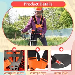 SnelShoppen - Professionele FGen Tondeuse met Dubbele Schouderriem - Verstelbare Schouderriem voor Grasmaaier, Bosmaaier en Trimmer - Ideaal voor Tuin — thumbnail 2