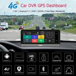 Dashcam voor Auto - 7.84" 4G Android Dashcam – GPS Navigatie, 1080P Full HD, Achteruitrijcamera, Dual Lens, ADAS Rijhulp, WiFi, Bluetooth, Parkeermodus, Loop Recording - Zwart — thumbnail 3