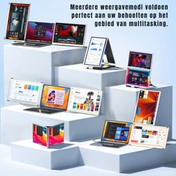 KAD® Portable Monitor - Full HD Portable Display voor MacBook & Windows - Draagbare Monitor voor Thuiswerk & Reizen - Zwart - 4cm x 20cm x 13cm — thumbnail 5