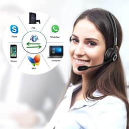 Draadloze Headset - Koptelefoon - Bluetooth 5.0 - 17 Uur Batterij - Dubbele Apparaatverbinding - Zwart — thumbnail 4