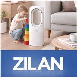 Zilan Torenventilator 50W met LED Display en Afstandsbediening – 60 m³/u – Witte Kolomventilator voor Woonkamer en Slaapkamer — thumbnail 3