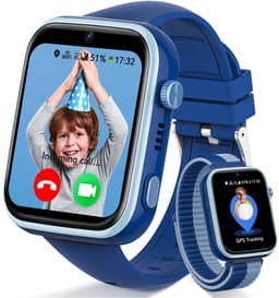 FOSMET 4G Smartwatch Kinderen - KidsWatch - Kinder Smartwatch - GPS Horloge Kind - SOS Knop - Tweeweg-gesprekken - GPS Horloge Kind - Kinderhorloge met Simkaart - Videobellen - Geschikt voor 4-12 Jaar - Jongen - Blauw — thumbnail 1