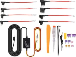 Dash Cam Hardwire Kit, Mini USB Hard Wire Kit Zekering voor Dashcam, 12V-28V Naar 5V Hardwire Kit met Laagspanningsbeveiliging, 11Ft Dash Cam Oplader Netsnoer (MINI) — thumbnail 2