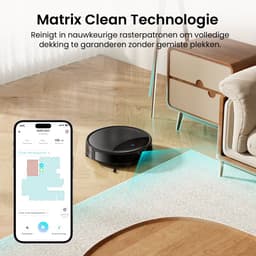 Lefant M350 Robotstofzuiger met dweilfunctie - Automatische lediging - Stofzuiger - 6000 Pa zuigkracht - Met oplaadstation - Bedienbaar via smartphone - ToF-navigatie - Met leegstation - Ideaal voor huisdieren - Zwart — thumbnail 3