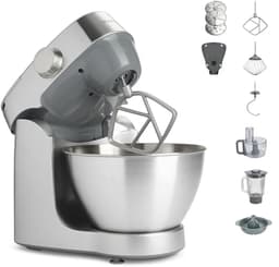 Keukenmachine - Mixer Deegmachine - Bakken en Koken - 1000 Watt Vermogen - 43 L Kom - Zilver — thumbnail 1