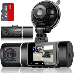 Dash Cam Auto - Autocamera Rijrecorder - Veiligheid Onderweg - Dubbele 1080P Opname - 310 Graden - Zwart — thumbnail 1
