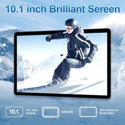 SnelShoppen - 10 inch Gaming Tablet Android 14 met 8GB RAM, 128GB ROM (Uitbreidbaar tot 1TB), 4G LTE Dual SIM, 6000mAh, HD Scherm, Inclusief Zwart Ler — thumbnail 5