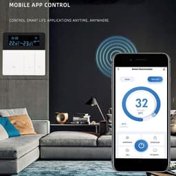 Slimme Thermostaat - Programmeerbare Regelaar - Comfort Verhoging - Levendig Kleurendisplay - AC90-240V - Wit — thumbnail 3