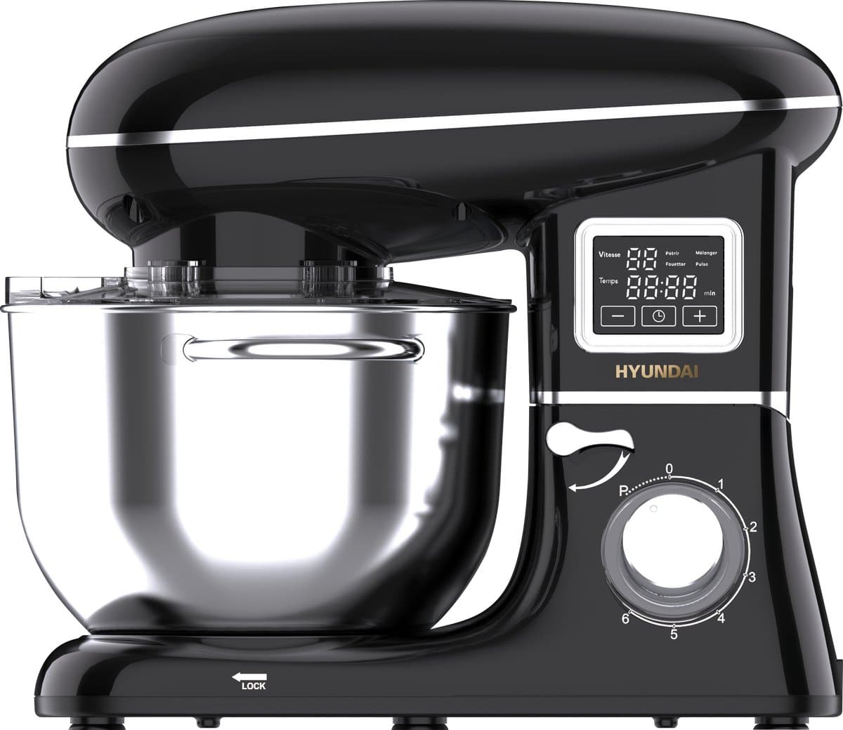 HYUNDAI - Succes Cake Keukenmachine - 1400 W - 5,5 Liter - 6 Snelheden - Zwart — afbeelding 1