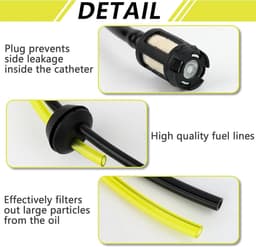 SnelShoppen - 7-delige Universele Benzine Grasmaaier Filter Set - Brandstoffilters, Brandstofslangen, Duurzaam Rubber, Vervangingsonderdelen voor Tuin — thumbnail 2