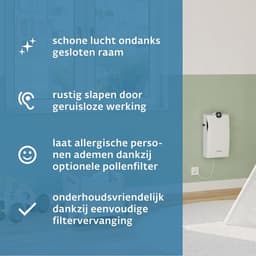 Wandventilator stil - ventilatiesysteem met geluidsisolatie - luchtzuivering - energiebesparend - 160 m³/h capaciteit — thumbnail 3