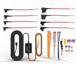 SnelShoppen - Dash Cam Hardwire Kit TYPE C MICRO USB MINI USB voor Mirror Cam GPS Navigator Detector - 12V-28V naar 5V/2.5A met Oververhitting Bescher — thumbnail 1