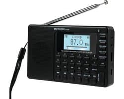 Retekess V115P Noodradio - Draagbare Radio-AM/FM/SW/LW/WB - Weerradio met Zaklamp - 1800mAh Oplaadbare Batterij - voor Noodsituaties & Buiten