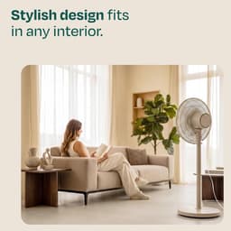 Staande Ventilator - Vloer Ventilator - Ruimte Koelen - 3 Instelbare Hoogtes - 110 cm - Beige — thumbnail 5