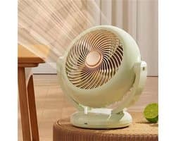 Deze nieuwe mini-oscillerende ventilator is compact en draagbaar, oplaadbaar via USB en heeft een lange batterijduur. (Verbeterde versie in avocadogroen [1200mAh batterij...])