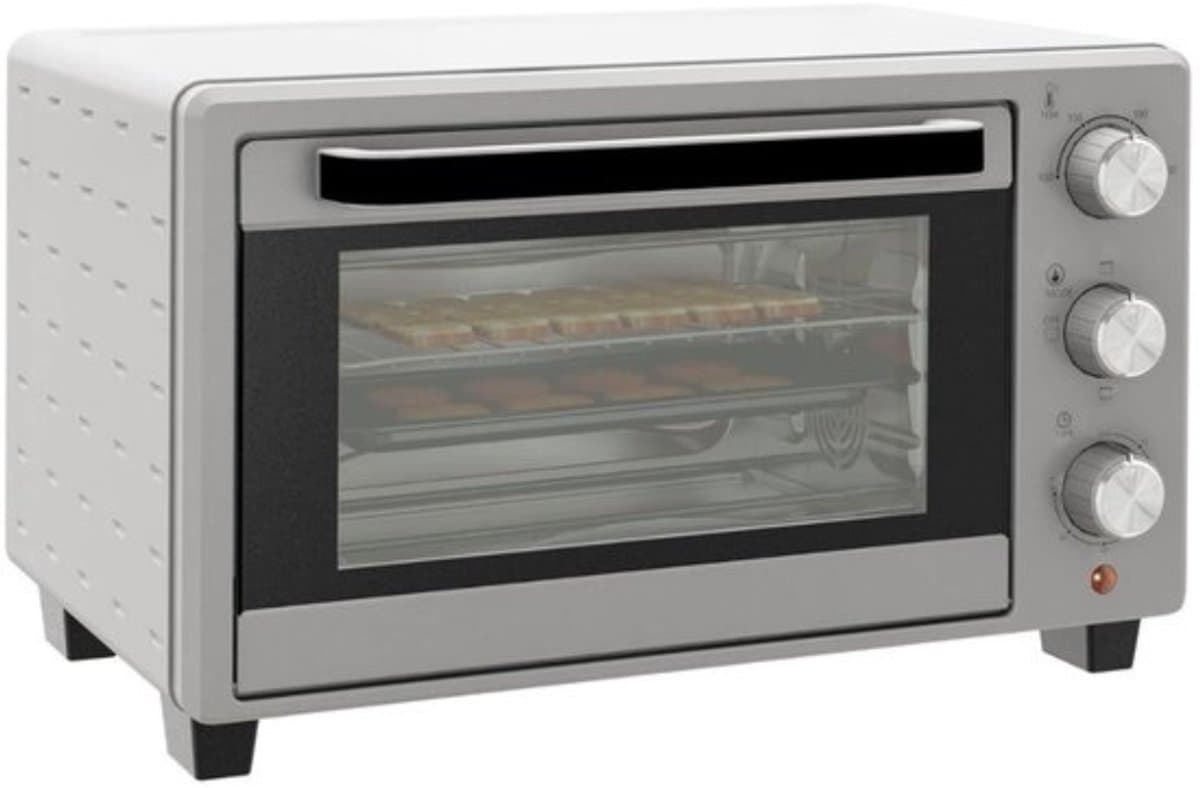 Mini Oven - Tafeloven - Koken en Bakken - Instelbare Temperatuur - 21 Liter - Zilver — afbeelding 1