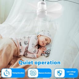 Plafondventilator met Licht 50 cm – Stil – Dimbare LED 3000-6500K – 4 Snelheden – Afstandsbediening — thumbnail 5