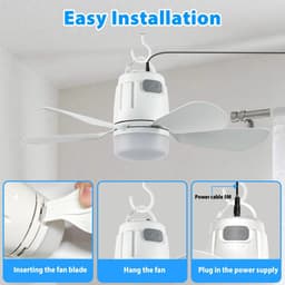 Plafondventilator met Licht 50 cm – Stil – Dimbare LED 3000-6500K – 4 Snelheden – Afstandsbediening — thumbnail 4