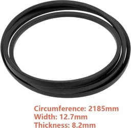 SnelShoppen - 1 Stuk Grasmaaier V-riem Geschikt voor 100cm Grasmaaiers, Vervangt 37x62, 37x62MA en Meer, Zwart — thumbnail 3