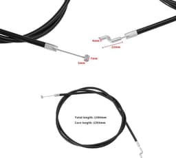 SnelShoppen - Push Pull Kabel Z/S Haak Grasmaaier Kabel SA36704 Geschikt voor 2-Takt 4-Takt Grasmaaier 43cm 47cm Duurzaam Kunststof Metaal — thumbnail 3