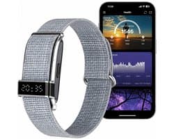 Activity Tracker - Smartwatch - Stappenteller Horloge - Bloeddrukmeter - Slaapmonitor - Hartslagmeter - APP - Heren - Dames - Geschikt voor iOS/Android - Grijs