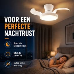 Evolar Smart Plafondventilator met Verlichting en WiFi - 71 cm - Stille Plafondlamp met Ventilator - Dimbaar Warm Wit Licht (LED) - EVO-CF3050WWW — thumbnail 3
