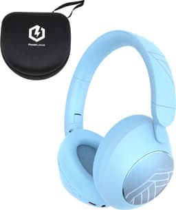 PowerLocus Orion - Koptelefoon Draadloos – Koptelefoon Bluetooth - met ENC Microfoon – 70 Uur batterijduur - Memory Foam Oorkussens - Wireless & met Aux kabel Mode – incl. Premium Case - Light Blue — thumbnail 1