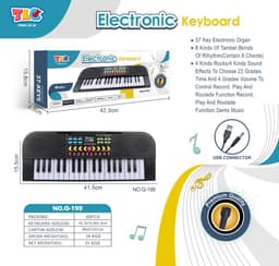 YAR - Elektronisch Keyboard - 37 Toetsen – Piano voor Kinderen & Beginners – Met USB, Microfoon en Opnamefunctie — thumbnail 2